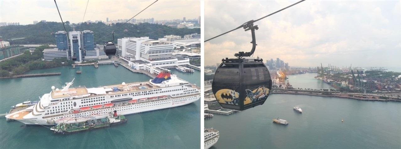 シンガポールの観光地を結ぶロープウェイ